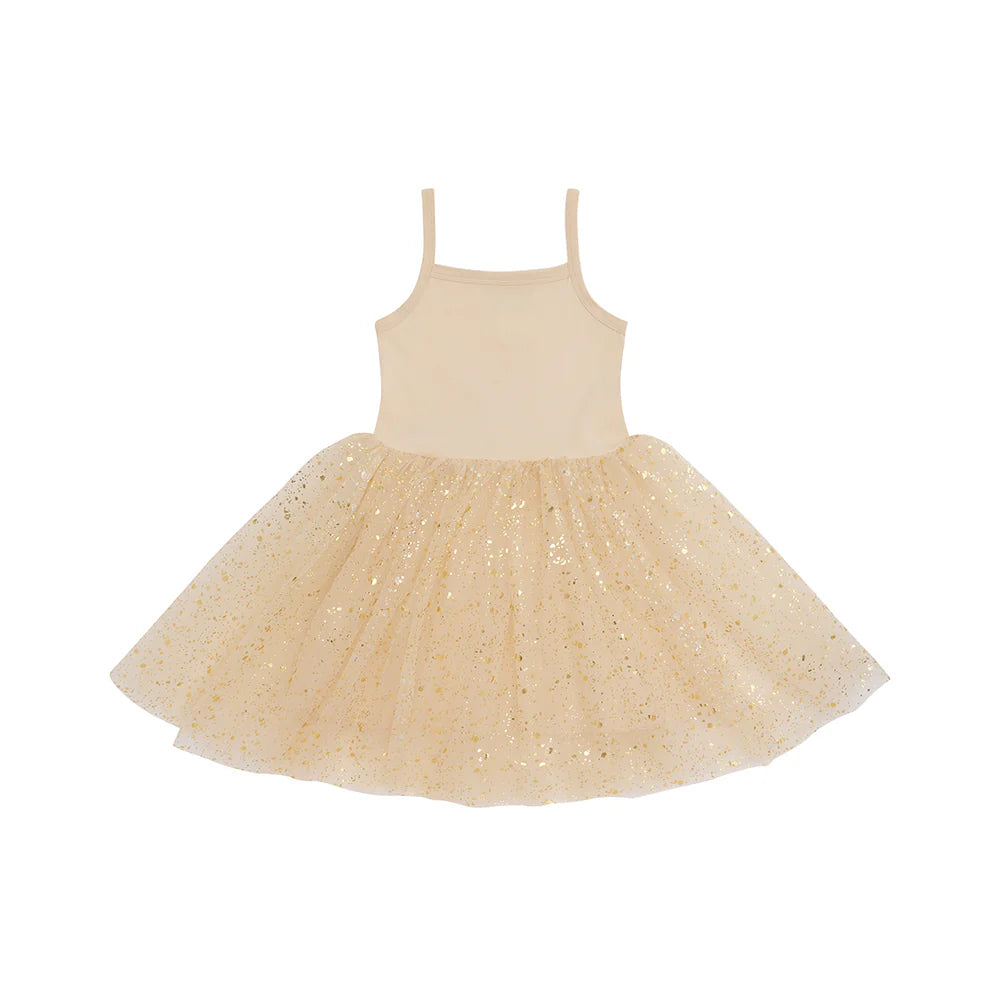 Bob and blossom gold sparkle dress