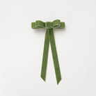 Handmade Velvet Hair Bow, Moss Green