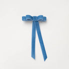 Handmade Velvet Hair Bow, Blue