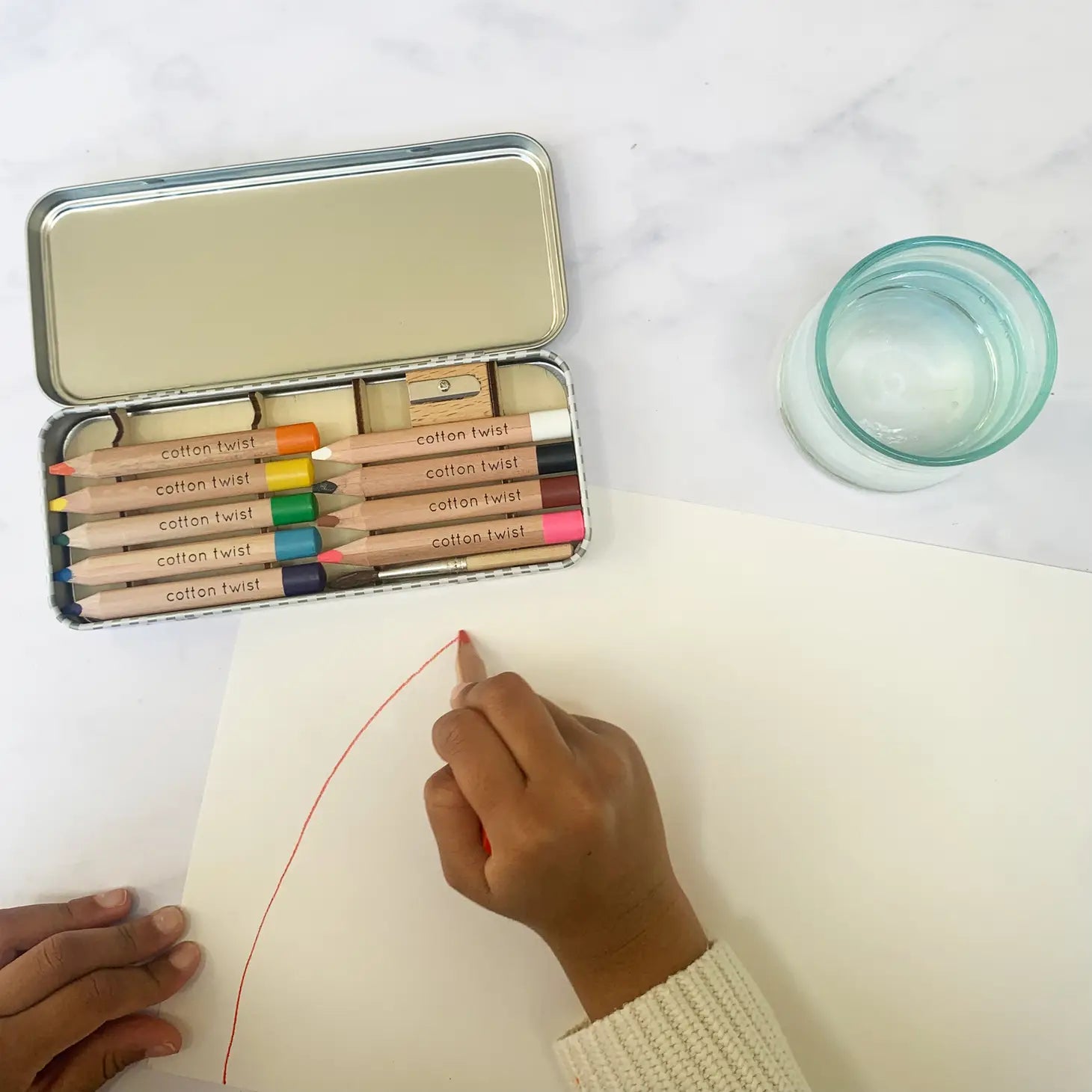Cotton Twist Jumbo Watercolour Pencil Set, Bright Mix