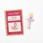 Cotton Twist ballerina peg doll kit with packaging on a white background