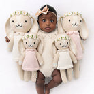 Cuddle and Kind Hannah Bunny Blush together with baby