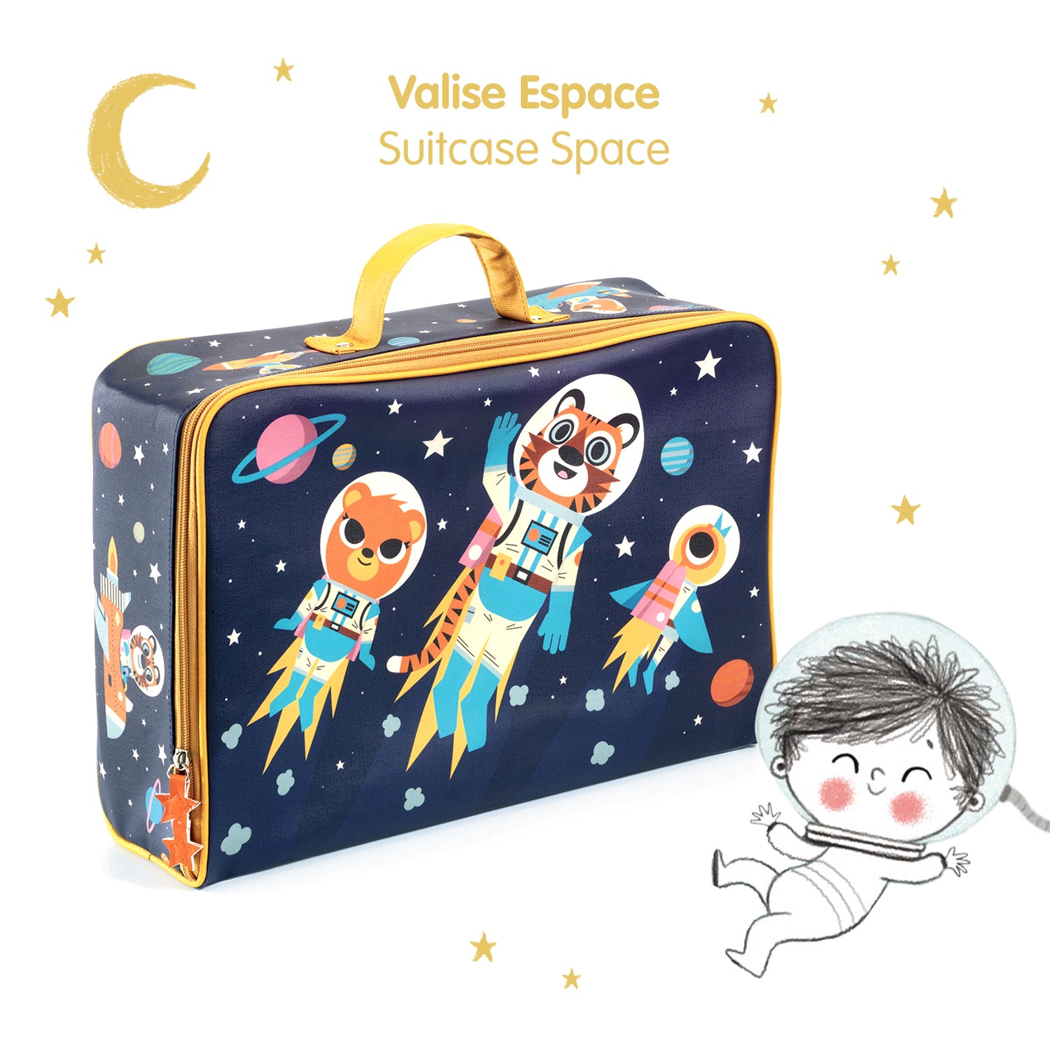 Djeco Children's Suitcase, Space Astronauts