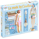 Box for 'La mode by Caroline' doll with fashion items and accessories.
