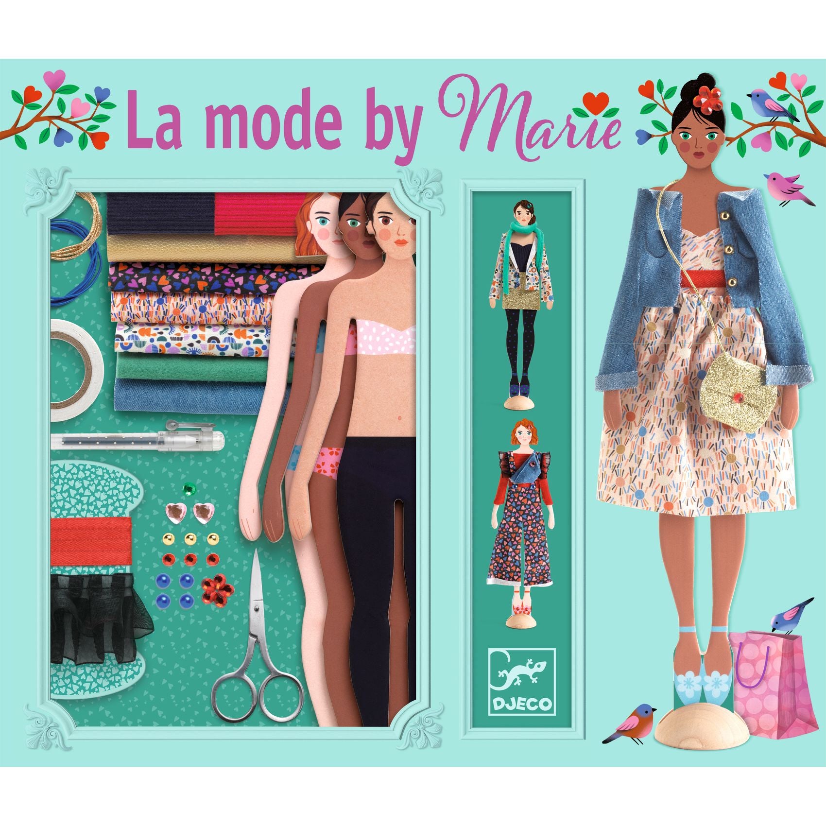 Djeco Fashion Designer Craft Kit Marie - Creative Art Set Ages 7-12 ...