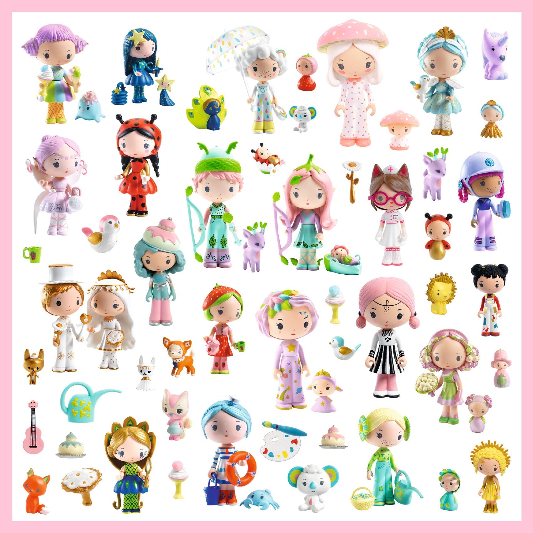 Djeco Metallic Sticker Set, The Little World of Tinyly