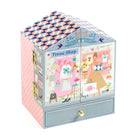Decorative jewelry box with a shop design on a white background