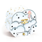 cloud-shaped music box with a fairy design on a white background