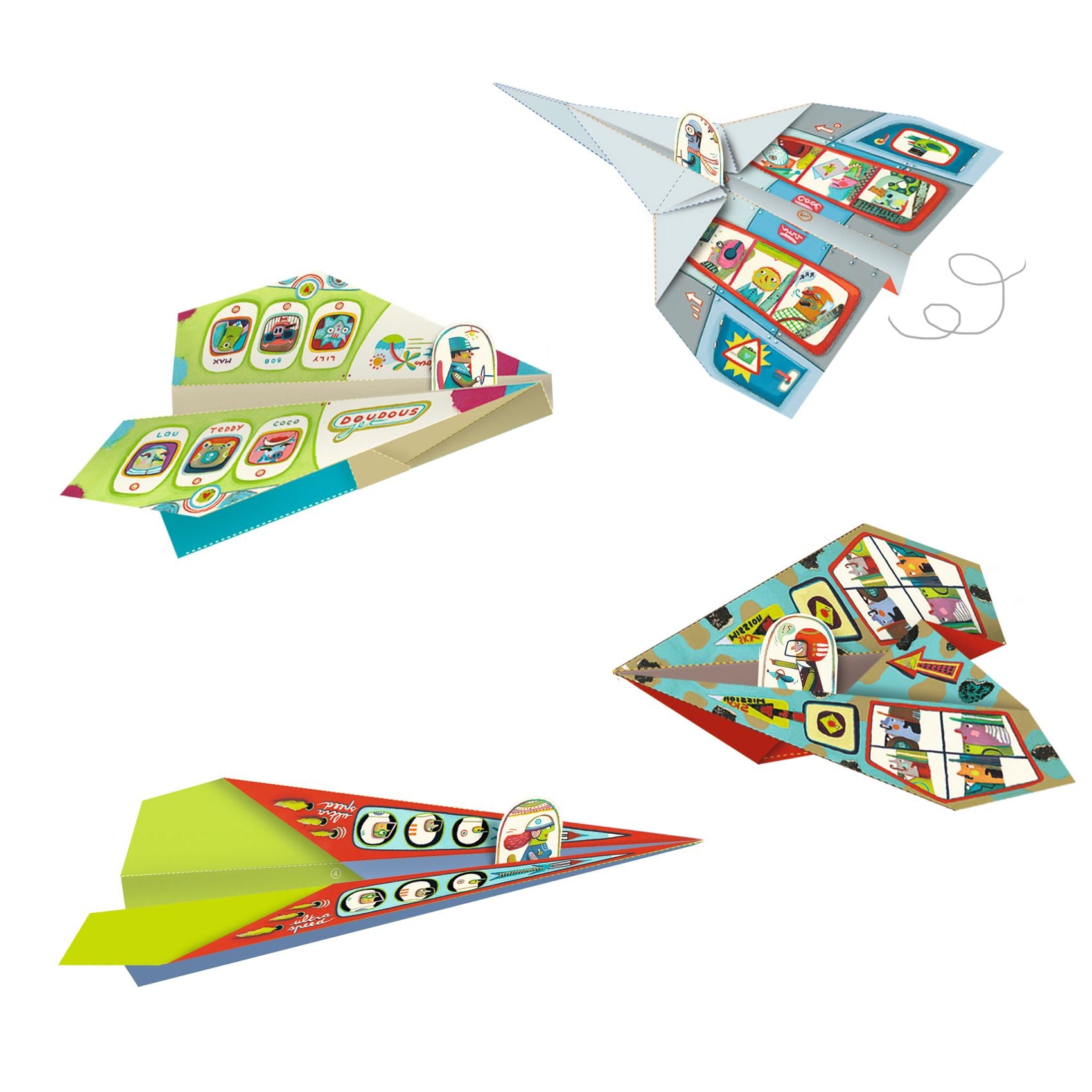 Djeco Origami Paper Plane Kit 2