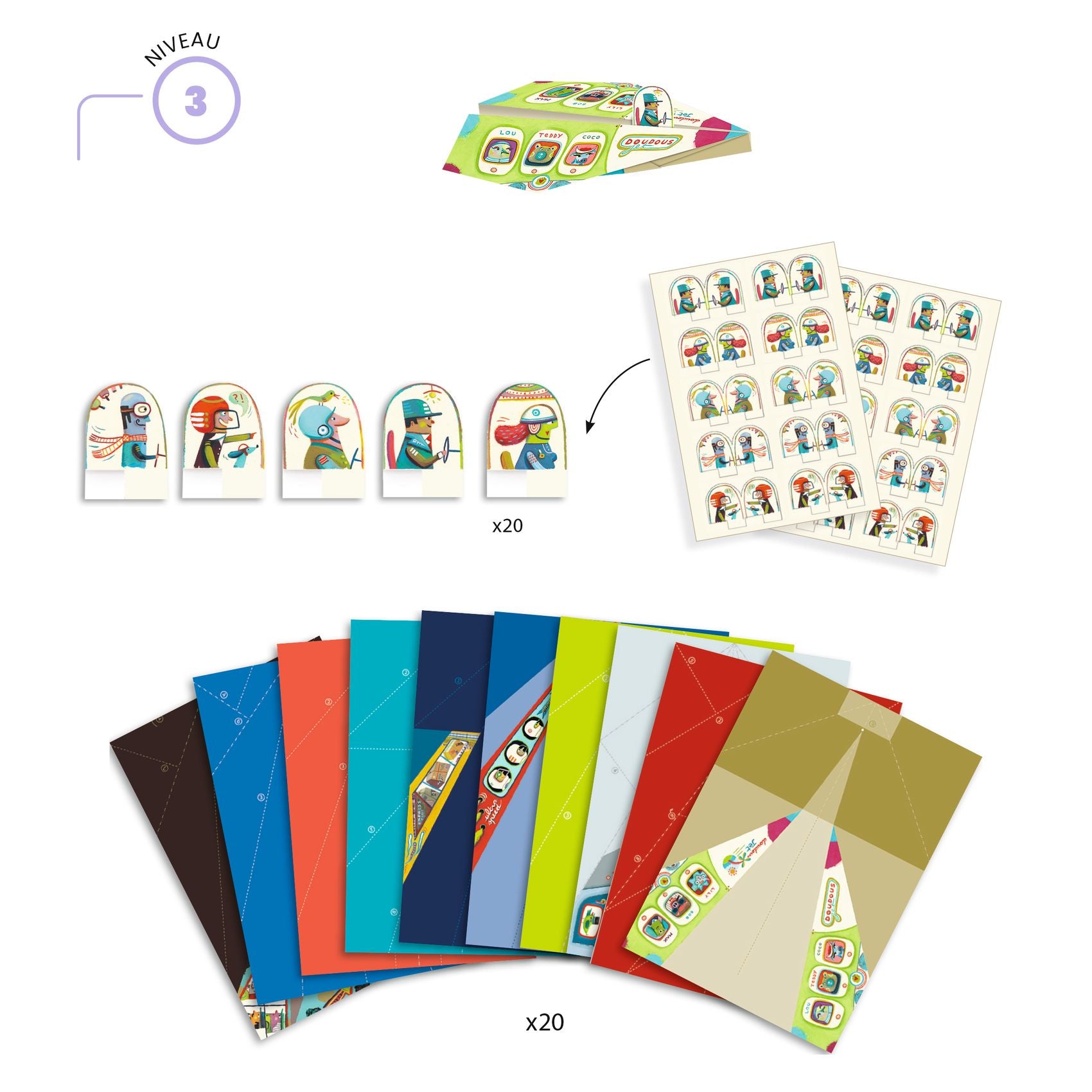 Djeco Origami Paper Plane Kit 5