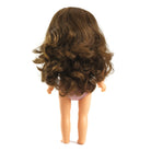 Doll with long brown hair on a white background