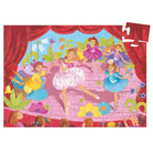 Children's puzzle with ballet-themed design on a pink background
