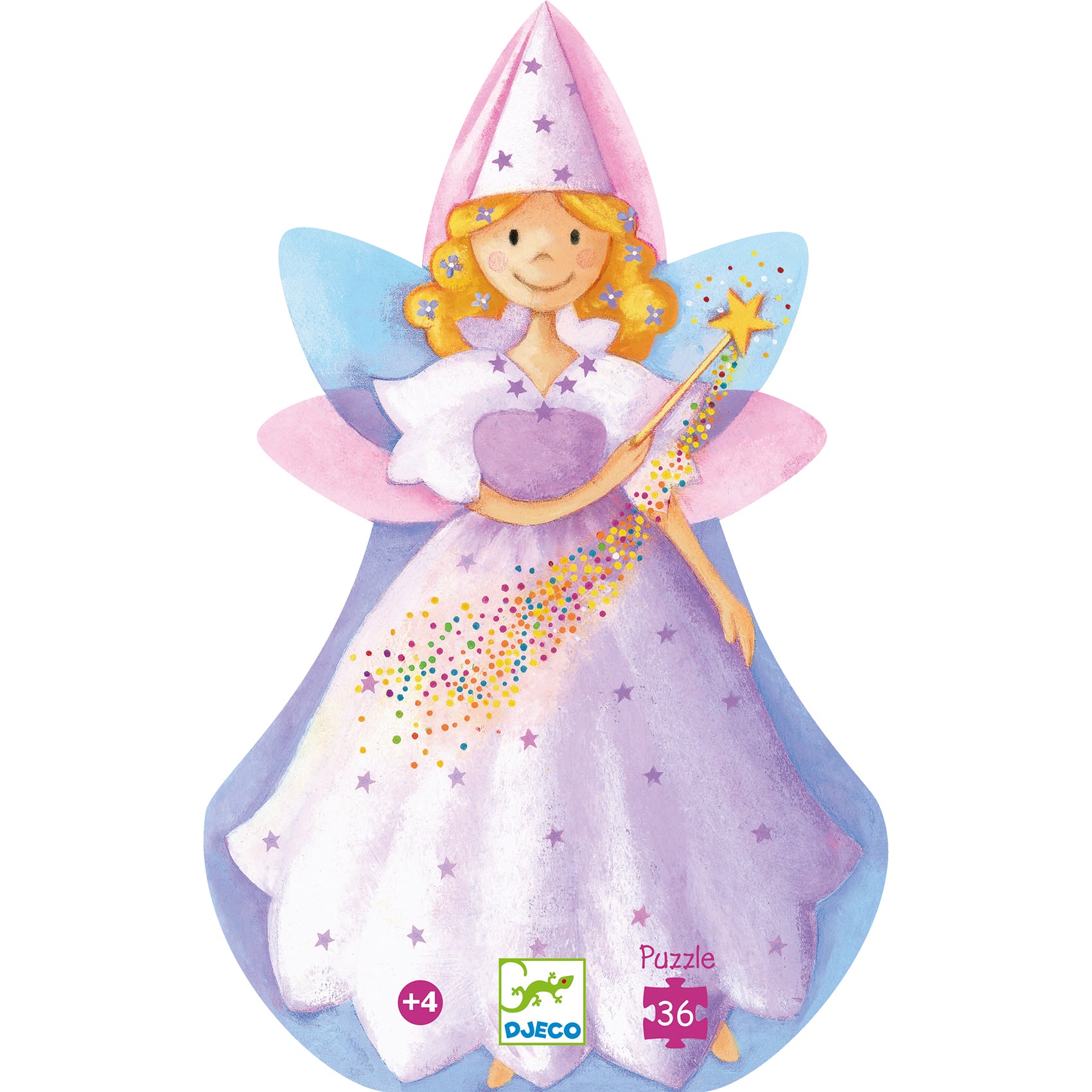 Fairy character with a wand on a white background, featuring the Djeco brand.