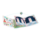 Children's sticker book with princess-themed illustrations on a white background