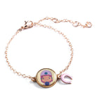 Bracelet with a character charm on a white background