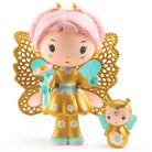 Toy figure of a fairy with a smaller fairy companion on a white background
