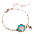 Bracelet with a character charm on a white background