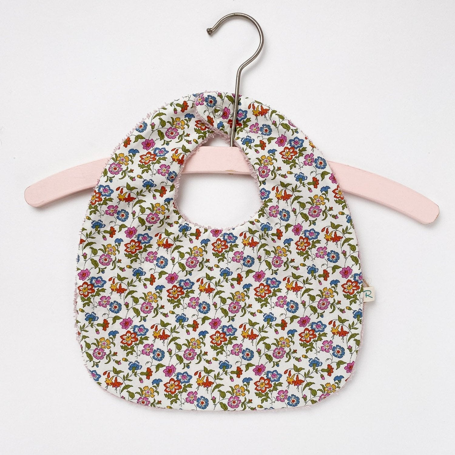 Handmade bib from liberty fabric