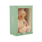 Beige doll in a green box with 'Kaloo' branding on a white background