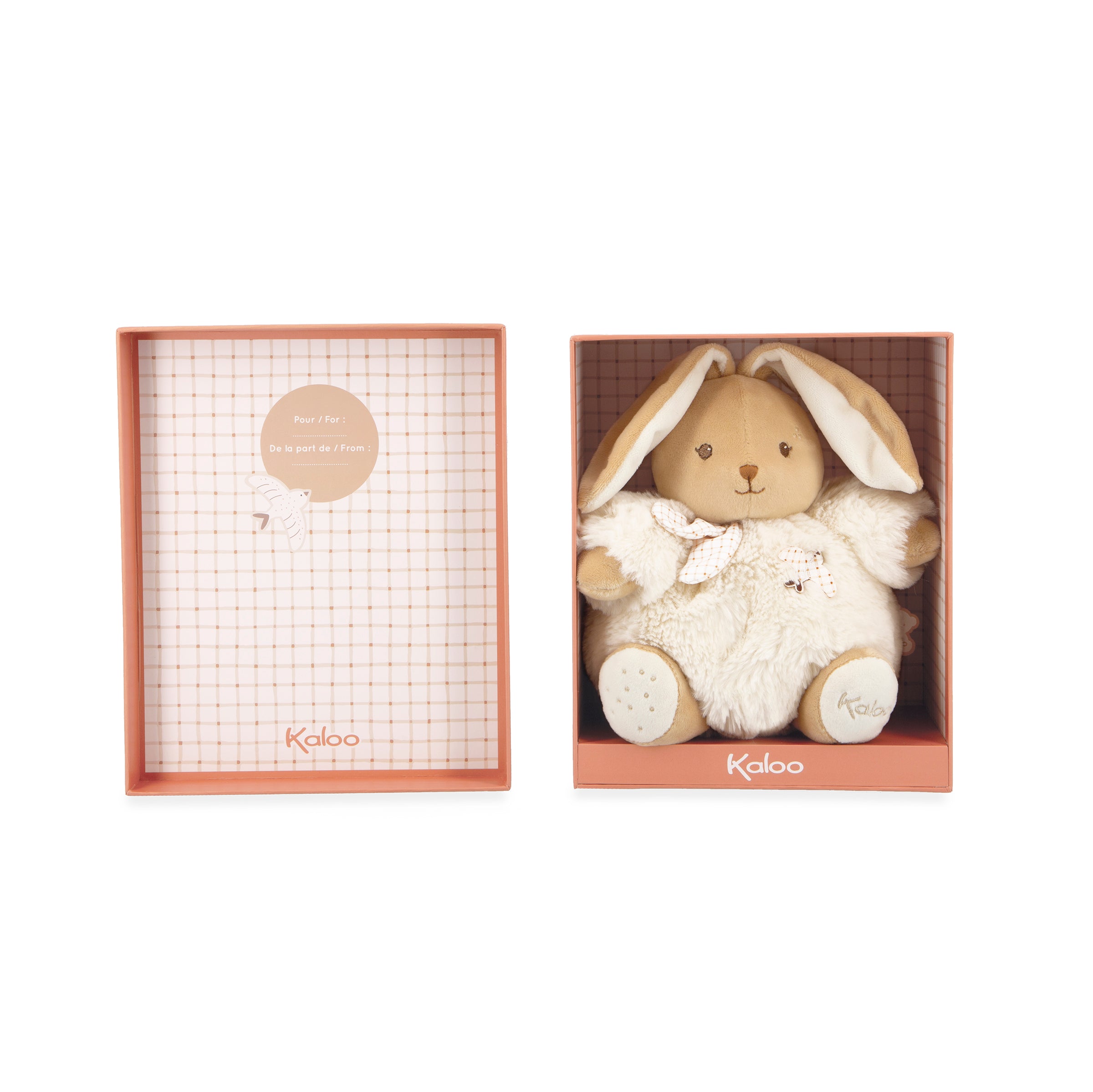 Kaloo plush toy in a decorative box on a white background