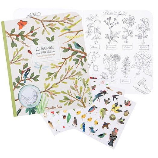 Moulin Roty Botanist Colouring & Sticker book, Le jardin du Moulin