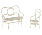 Maileg Cafe Set for Brother & Sister Mice, White 