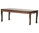 Maileg dolls house Wooden table with a dark finish on a white background