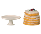 Maileg Party cake and cake stand, Mouse