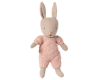 Maileg Rabbit, Micro - Sand - Rose knitted suit