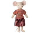 Maileg Red Sweater and Skirt for Mum Mouse