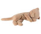 Maileg sleeping kitten Plush cat toy on a white background