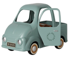 A mint green toy pickup truck styled like a classic Fiat 500, featuring an open door with 'ORIGINAL MAILER' printed on it, set against a plain white background.