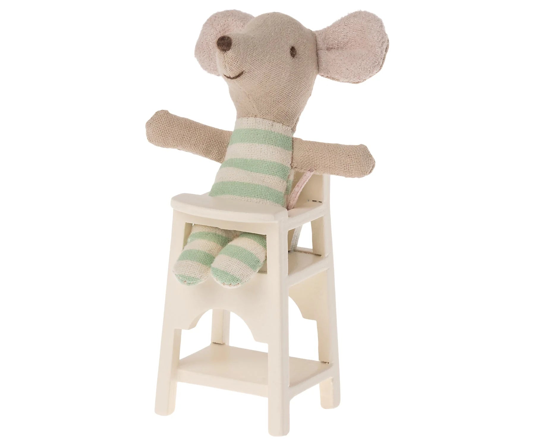 Maileg baby mouse in a high chair 