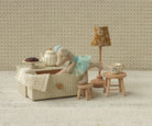 Maileg dance mouse in a day bed blue 
