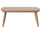 miniature dolls house Wooden coffee table with four legs on a white background