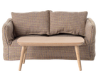 Maileg  dolls house Wooden coffee table and sofa