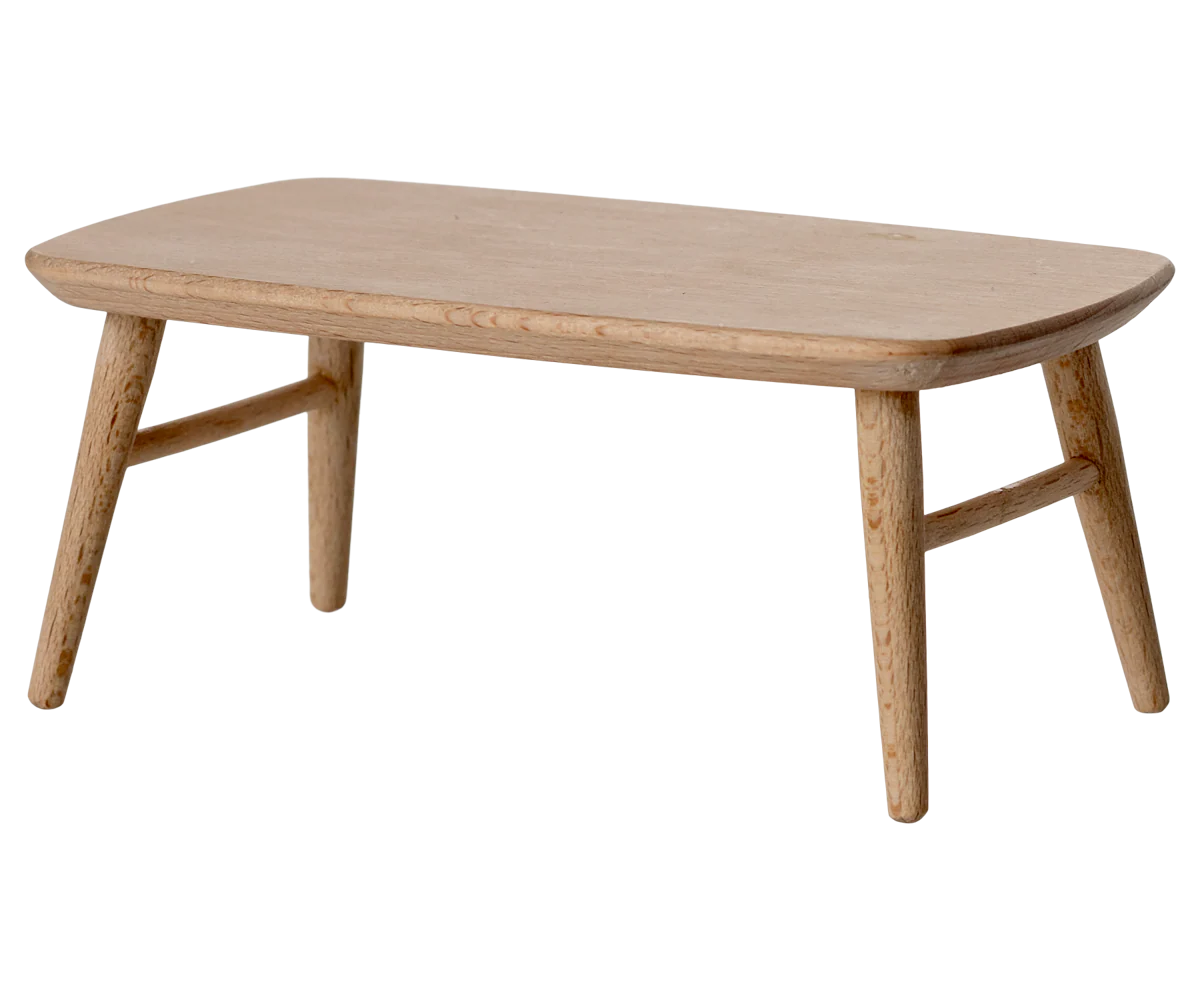 dolls house Wooden coffee table on a white background