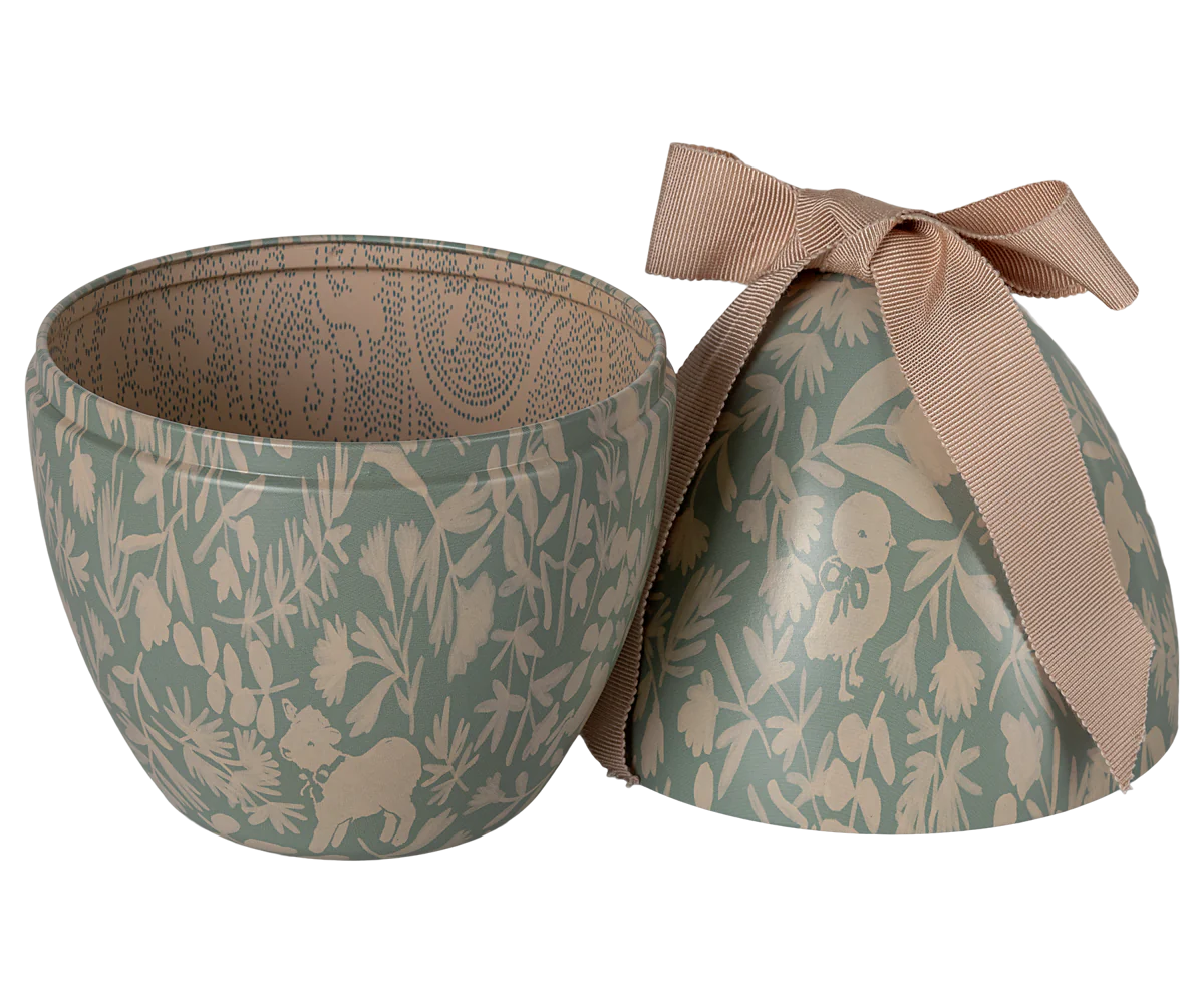 Maileg easter egg tin with bow