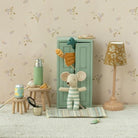 Maileg miniature dolls house closet light blue