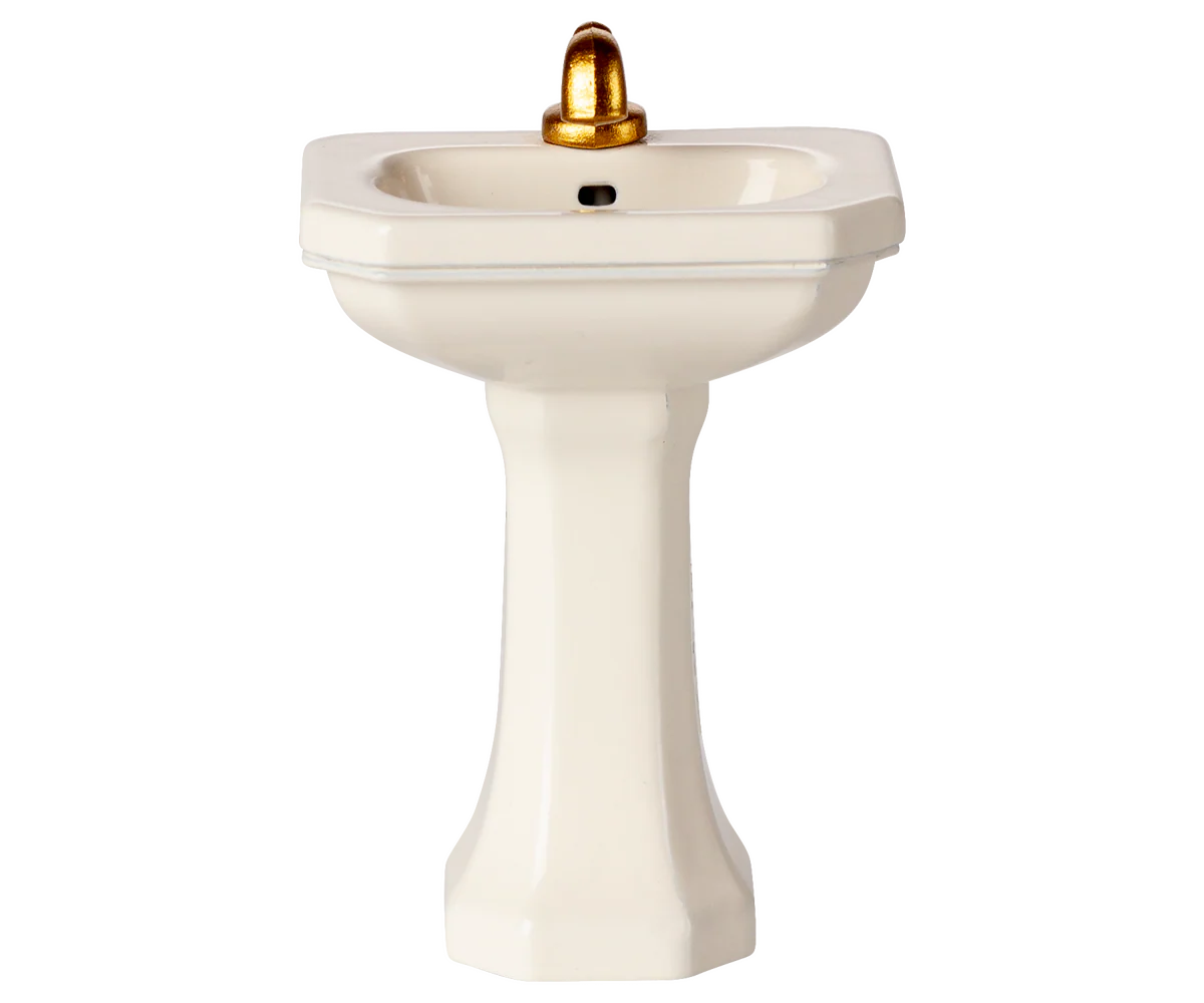 Maileg miniature toy White pedestal sink 