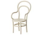 White chair with armrests on a white background