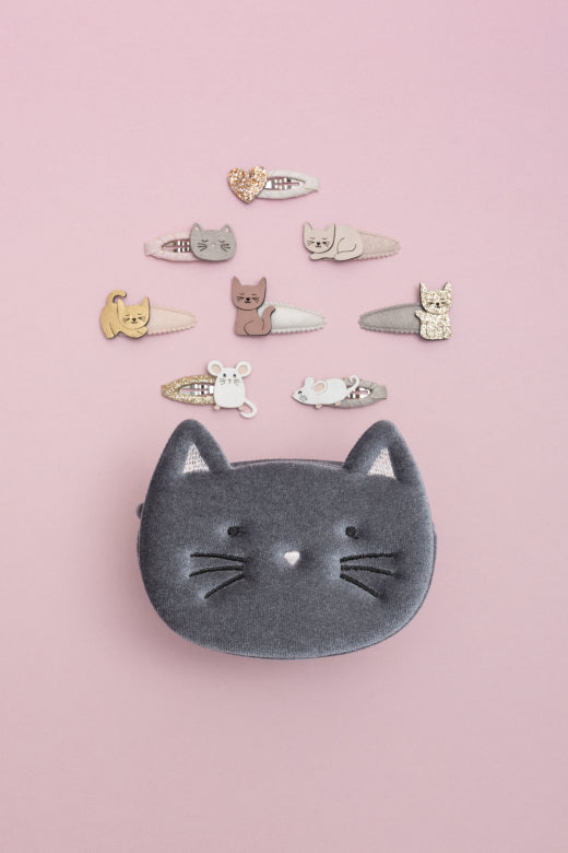 Mimi & Lula Kitty Cat Velvet Bag