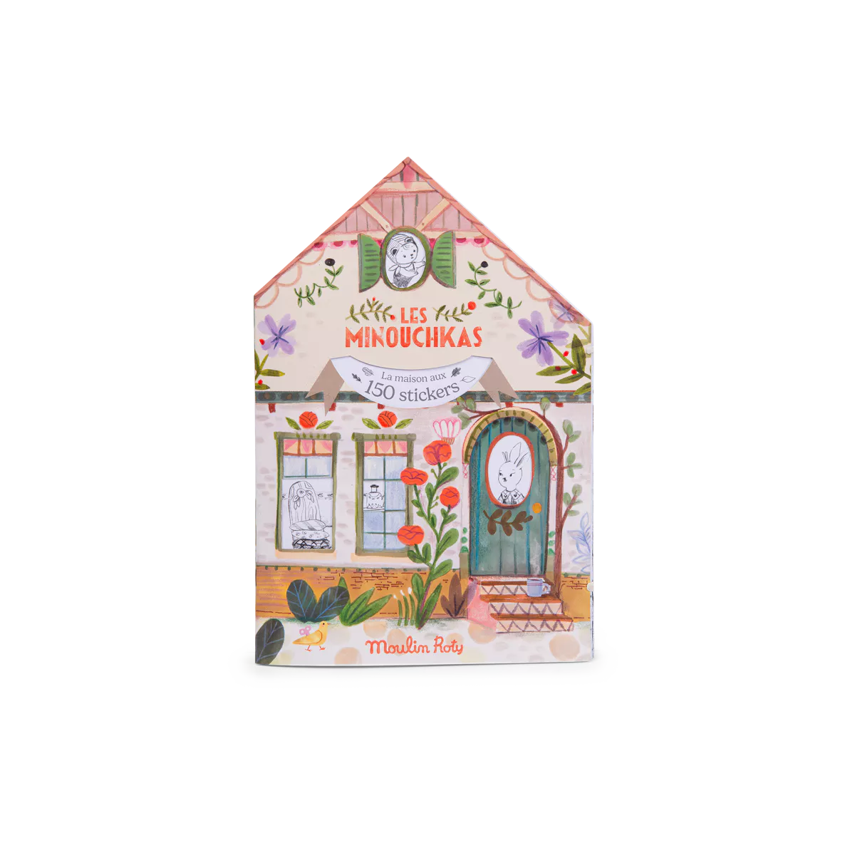 Moulin Roty Colouring Book & Stickers, Les Minouckas