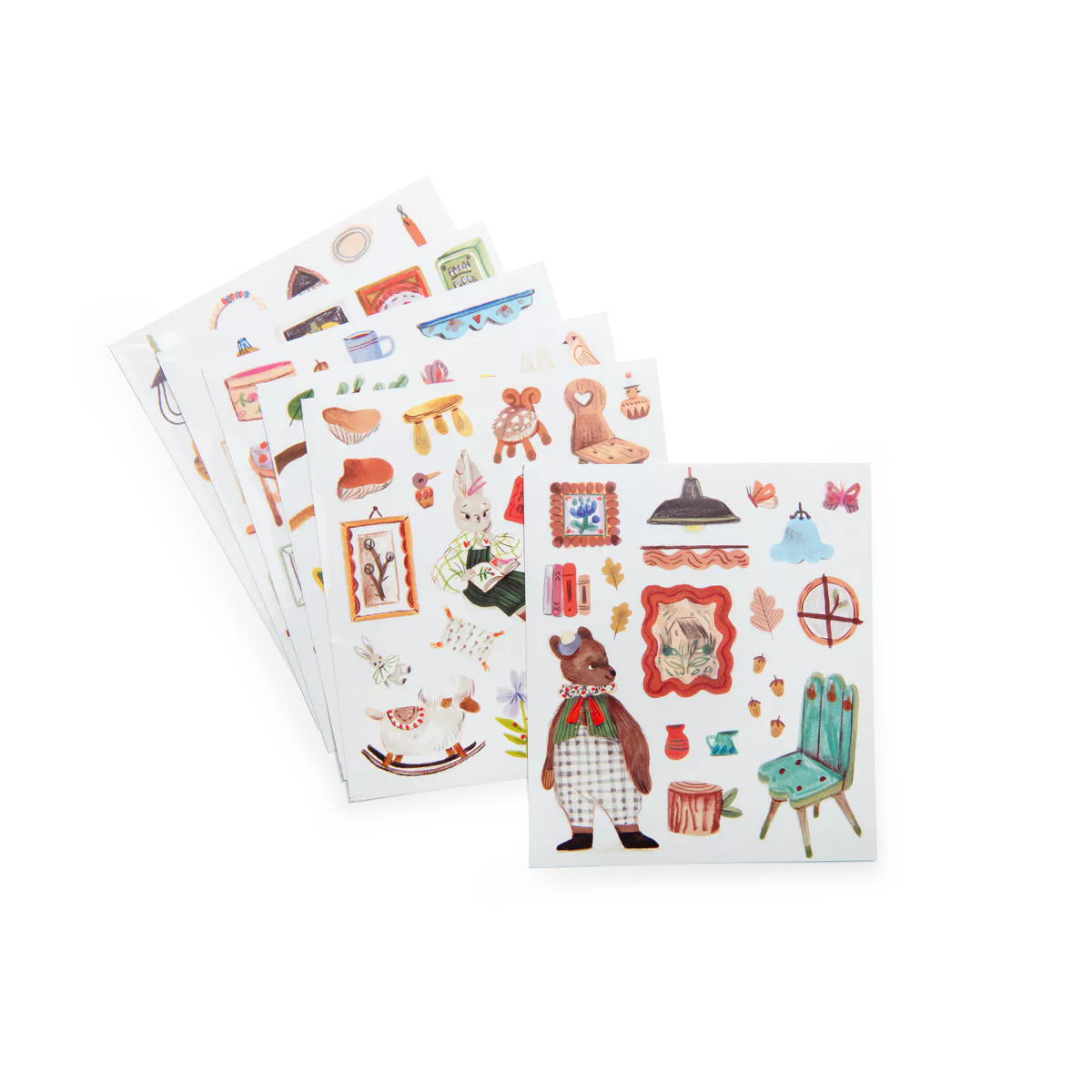 Moulin Roty Colouring Book & Stickers, Les Minouckas