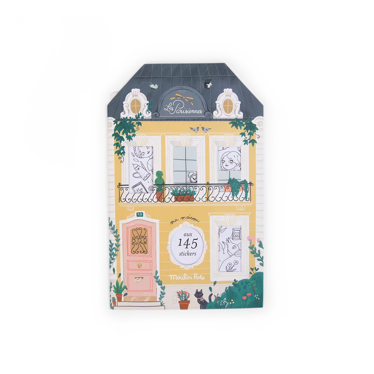 Moulin Roty Colouring Book & Sticker Set, Les Parisiennes