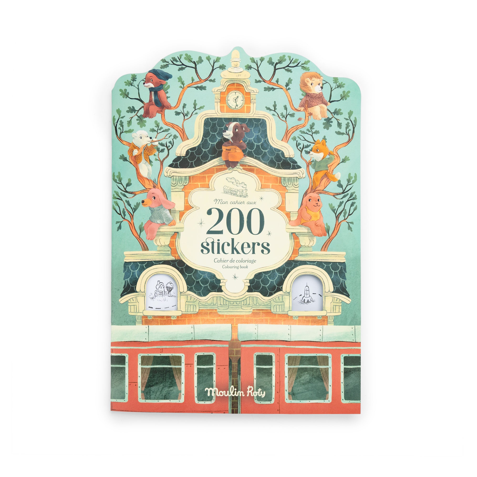 Moulin Roty Colouring book & stickers, La bande à Jojo