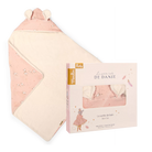 Moulin Roty Hooded Baby bath towel swan print 