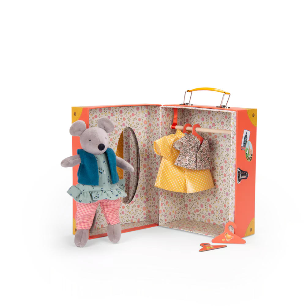 Moulin Roty Little Wardrobe Suitcase, Nini the Mouse