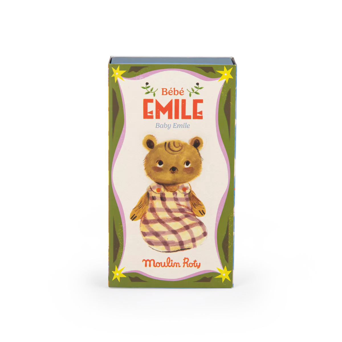 Moulin Roty Boxed toy bear with 'Bébé Emile' text on a white background