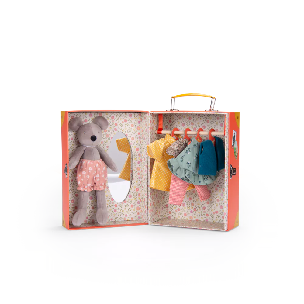 Moulin Roty Little Wardrobe Suitcase, Nini the Mouse